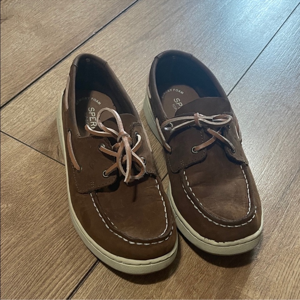 Sperry Kids Brown Leather Dress Shoes